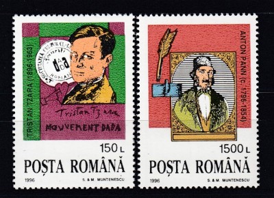 ROMANIA 1996 LP 1401 ANIVERSARI PERSONALITATI SERIE STARE MNH foto