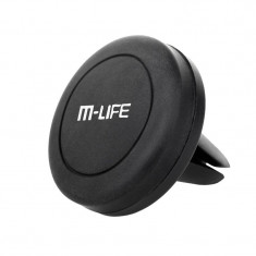 Suport Auto M-Life pentru Telefon, Magnetic, prindere ventilatie, negru foto