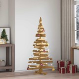 VidaXL Brazi de Crăciun cu suport Maro 150 cm Lemn masiv de pin 42016712
