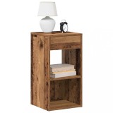 Cumpara ieftin Noptiere cu sertar 2 buc lemn vechi 35x34x66,5 cm