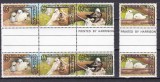 Norfolk 1980 fauna pasari MI 257-260 perechi cu punte MNH, Nestampilat