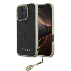 Husa originala Guess iPhone 16 Pro Hardcase 4G Charms Collection, negru, GUHCP16LGF4GGR foto