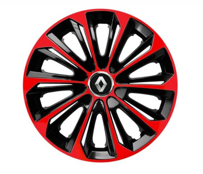 Set 4 capace roti Extra Strong Red R15 pentru gama auto Renault