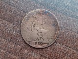 C50 - Moneda foarte veche - Anglia - one penny - 1875