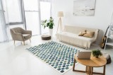 Cumpara ieftin Covor Premium Belgian Model Monaco 23518-350, Marime 123 x 170 cm, Albastru, Turcoaz, Verde, Antialergic, Polipropilena, Living, Dormitor, Sufragerie,, Oem
