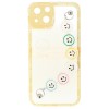 Husa iPhone 13 TPU Smiley Chain Galben - Protectie Telefon Flexibila cu Snur