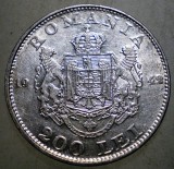 R.076 ROMANIA MIHAI I 200 LEI 1942 ARGINT