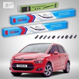 Cumpara ieftin Ștergătoare Citro&euml;n C4 Picasso Gen 2 MPV 2013-prezent | Set Față și Spate Flat Premium &ndash; TeamCar&reg;