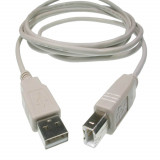 Cablu USB A Tata - USB B Tata, Gri, Cablu Imprimanta, 2.5 M Lungime