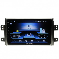 Navigatie AUTONAV Android GPS Suzuki SX4 06-14 Classic 16GB 2GB RAM 9&amp;quot; WiFi 2 x USB Bluetooth Quad-Core 4 * 1.3GHz 4 * 50W foto