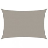 Cumpara ieftin Panza parasolar gri deschis dreptunghiular 5x6 m HDPE 160 g/m&sup2;