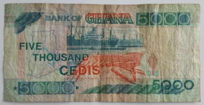 Bancnota Ghana - 5000 Cedis 01-12-1997 foto