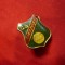 Insigna veche de Fotbal- CS Targoviste , metal si email ,h=1,7cm