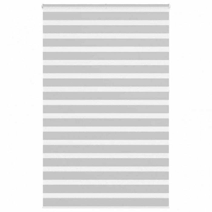 Jaluzea tip zebra gri deschis lățime țesătură 135,9cm poliester