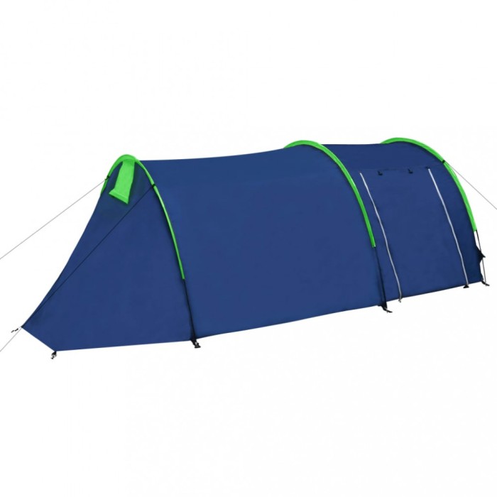 Cort de camping, 4 persoane, bleumarin/verde