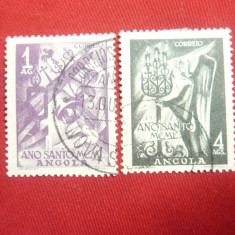 Serie Anul Nou 1950 Angola -Colonie Portugheza , 2 val. stampilate