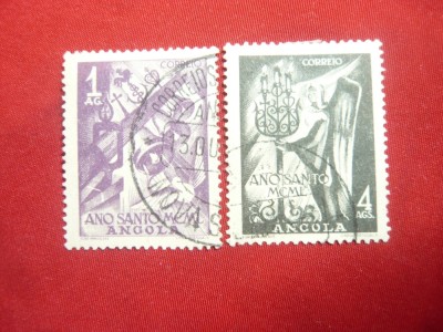 Serie Anul Nou 1950 Angola -Colonie Portugheza , 2 val. stampilate foto