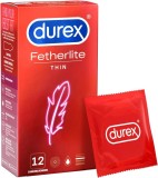 Prezervative Durex Fetherlite Thin, subtiri, lubrifiate, 12 buc.