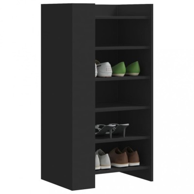 vidaXL Pantofar, negru, 52x37,5x100 cm, lemn prelucrat foto