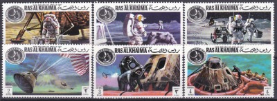 DB1 Cosmos Appolo XIV Ras al Khaima 6 v. MNH foto