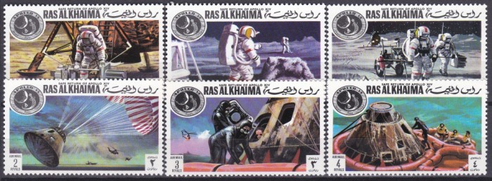 DB1 Cosmos Appolo XIV Ras al Khaima 6 v. MNH