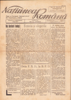 HST Z161 Ziar Națiunea Rom&amp;acirc;nă 14/1946 Cluj PNL foto