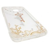 Husa silicon Vennus Art (model 3) transparent + auriu pentru Huawei P10 Lite