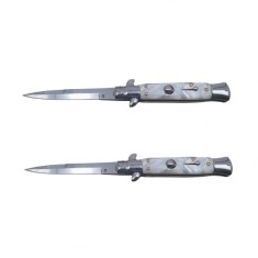 Pachet doua bricege de vanatoare Italian Spirit, otel inoxidabil, 22.5 cm, argintiu, husa inclusa