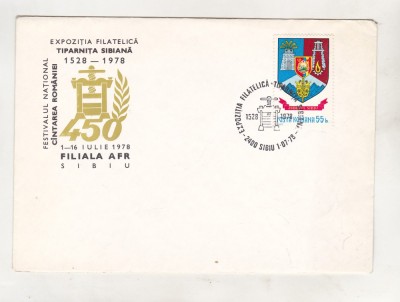 bnk fil Plic ocazional Expofil Tiparnita sibiana Sibiu 1978 foto