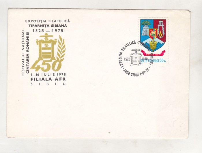 bnk fil Plic ocazional Expofil Tiparnita sibiana Sibiu 1978