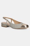 MICHAEL Michael Kors pantofi de piele Perla culoarea auriu, cu toc drept, cu toc deschis, 40T5PLFS1M.740