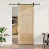 Ușa glisantă vidaXL cu set de hardware 93x232 cm din lemn masiv de pin