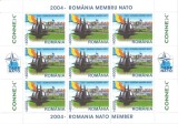 |Romania, LP 1633a/2004, 2004-Romania membra NATO, in coli mici de 9 timbre, MNH, Nestampilat