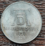 (A646) MONEDA DIN ARGINT GERMANIA - 5 MARK 1971, LIT. D, ALBRECHT DURER, Europa