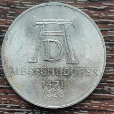 (A646) MONEDA DIN ARGINT GERMANIA - 5 MARK 1971, LIT. D, ALBRECHT DURER