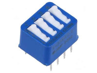 Comutator DIP-SWITCH 4 Sec&amp;Aring;&amp;pound;iuni OFF-ON 2 Poz 25-70&amp;Acirc;&amp;deg;C foto