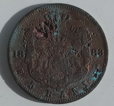 Romania - 5 Bani 1883 foto