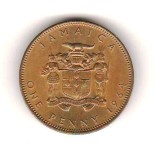 SV * Jamaica ONE PENNY 1964 RARA ! Tiraj = 480.000 piese +/- UNC, America Centrala si de Sud, Nichel