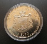 Moneda 5 euro 1997 - Liechtenstein, 125 Jahre Eisenbahn in Liechtenstein, 38,53 mm, proof, tiraj: 10000