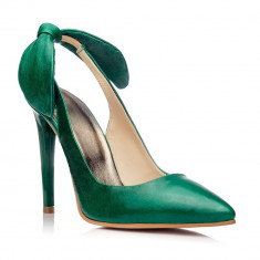 Pantofi piele naturala Artemis 10 Verde - sau Orice Culoare