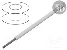 Cablu litat 18AWG PVC alb 600V 30m 100ft Belden