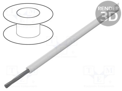 Cablu HookUp Wire 18AWG PVC Alb 600V 305m ALPHA WIRE foto