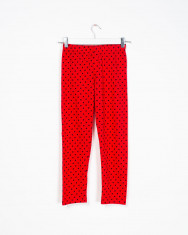 Pantaloni de pijama din bumbac cu buline pentru fete 22MUR02001 foto