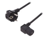 Cablu CEE 7/7 ştecăr unghi 90&deg; IEC C13 mamă 1,8m