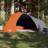 VidaXL Cort de camping pentru 4 persoane, portocaliu, impermeabil