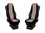 Huse pentru Volvo FH 2016-2020 EURO 6 Camioane Negru Bej Piele