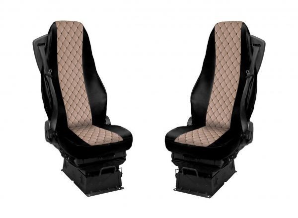 Huse pentru Volvo FH 2016-2020 EURO 6 Camioane Negru Bej Piele