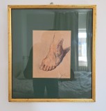 Corneliu Baba - Studiu anatomic la Regele Nebun, semnat, cu certificat autenticitate