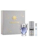 Set Paco Rabanne: Invictus, Eau De Toilette, For Men, 100 ml + Invictus, Eau De Toilette, For Men, 10 ml + Invictus, Deodorant S