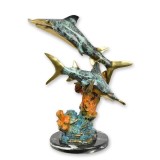 Rechini ciocan-statueta vieneza bronz cu soclu marmura TBA-243
